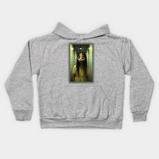 Girl in the hallway Kids Hoodie